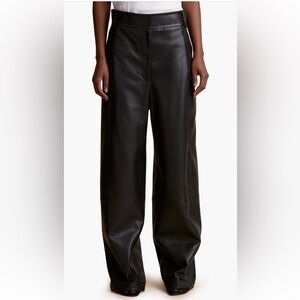 Khaite Leon Wide Leg Leather Pants NWT- size 4